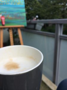 Workshops | Op het balkon aan het werk, uiteraard met koffie!