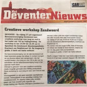 MWay productions | Persberichten | Workshop Zandweerd